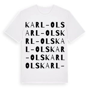Karl-Ols ordlek t-shirt – ekologisk bomull t-shirt från Pinshirt