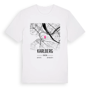 Karlberg karta t-shirt – ekologisk bomull t-shirt från Pinshirt