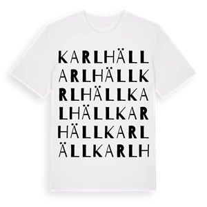 Karlhäll ordlek t-shirt – ekologisk bomull t-shirt från Pinshirt