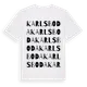 White t-shirt med Karlsboda ordlek t-shirt