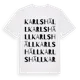 White t-shirt med Karlshäll ordlek t-shirt