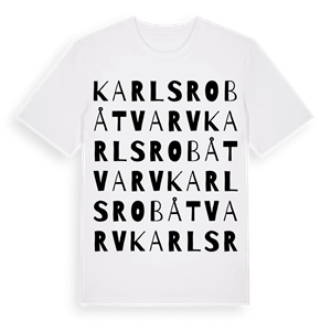 Karlsro båtvarv ordlek t-shirt – ekologisk bomull t-shirt från Pinshirt
