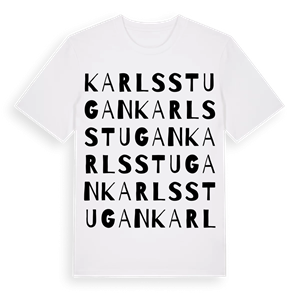 Karlsstugan ordlek t-shirt – ekologisk bomull t-shirt från Pinshirt