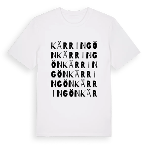 Kärringön ordlek t-shirt – ekologisk bomull t-shirt från Pinshirt