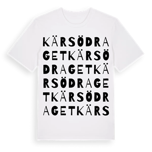 Kärsödraget ordlek t-shirt – ekologisk bomull t-shirt från Pinshirt