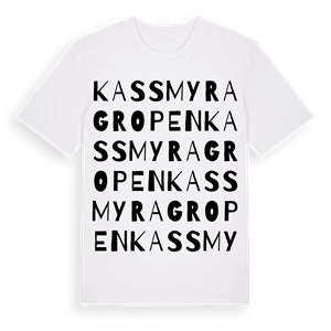 Kassmyragropen ordlek t-shirt – ekologisk bomull t-shirt från Pinshirt