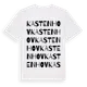 White t-shirt med Kastenhov ordlek t-shirt