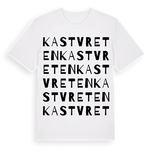Kastvreten ordlek t-shirt – ekologisk bomull t-shirt från Pinshirt