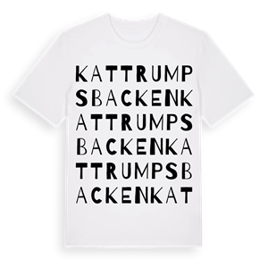 Kattrumpsbacken ordlek t-shirt – ekologisk bomull t-shirt från Pinshirt