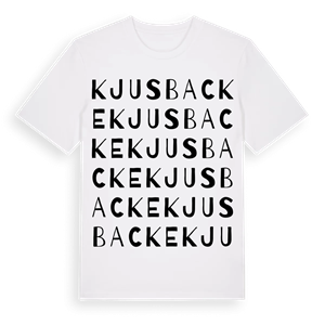 Kjusbacke ordlek t-shirt – ekologisk bomull t-shirt från Pinshirt