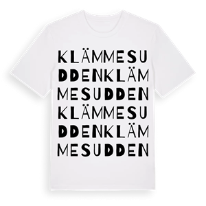 Klämmesudden ordlek t-shirt – ekologisk bomull t-shirt från Pinshirt