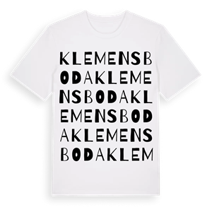 Klemensboda ordlek t-shirt – ekologisk bomull t-shirt från Pinshirt