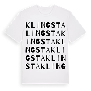 Klingsta ordlek t-shirt – ekologisk bomull t-shirt från Pinshirt