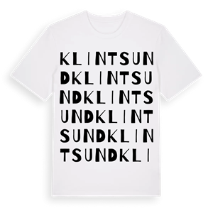 Klintsund ordlek t-shirt – ekologisk bomull t-shirt från Pinshirt
