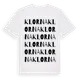 White t-shirt med Klorna ordlek t-shirt