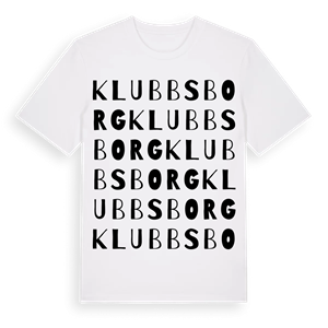 Klubbsborg ordlek t-shirt – ekologisk bomull t-shirt från Pinshirt