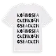 White t-shirt med Koängsbacken ordlek t-shirt