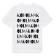White t-shirt med Koholma ordlek t-shirt