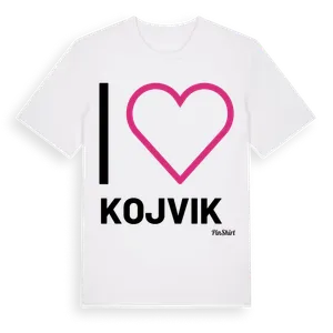 Jag älskar Kojvik t-shirt stort tryck – ekologisk bomull t-shirt från Pinshirt