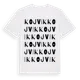 White t-shirt med Kojvik ordlek t-shirt