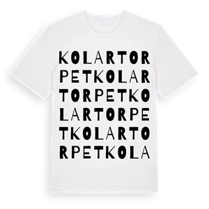Kolartorpet ordlek t-shirt – ekologisk bomull t-shirt från Pinshirt