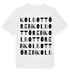 Kolbottören ordlek t-shirt – ekologisk bomull t-shirt från Pinshirt