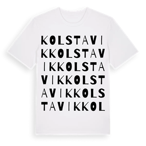 Kolstavik ordlek t-shirt – ekologisk bomull t-shirt från Pinshirt