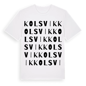 Kolsvik ordlek t-shirt – ekologisk bomull t-shirt från Pinshirt