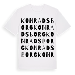 Konradsborg ordlek t-shirt – ekologisk bomull t-shirt från Pinshirt