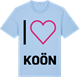 Blue Soul t-shirt med Jag älskar Koön t-shirt stort tryck