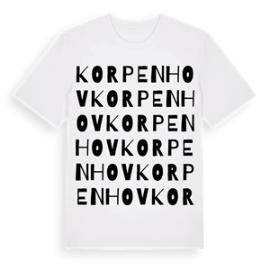 Korpenhov ordlek t-shirt – ekologisk bomull t-shirt från Pinshirt