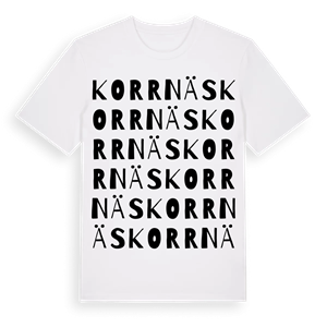 Korrnäs ordlek t-shirt – ekologisk bomull t-shirt från Pinshirt