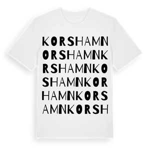 Korshamn ordlek t-shirt – ekologisk bomull t-shirt från Pinshirt