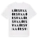 White t-shirt med Körsvik ordlek t-shirt