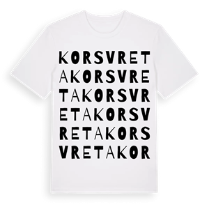 Korsvreta ordlek t-shirt – ekologisk bomull t-shirt från Pinshirt