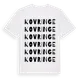 White t-shirt med Kovringe ordlek t-shirt