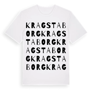 Kragstaborg ordlek t-shirt – ekologisk bomull t-shirt från Pinshirt