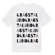 White t-shirt med Kragstalund ordlek t-shirt