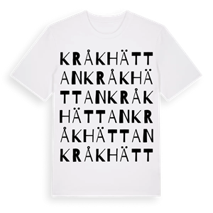 Kråkhättan ordlek t-shirt – ekologisk bomull t-shirt från Pinshirt