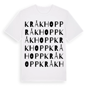 Kråkhopp ordlek t-shirt – ekologisk bomull t-shirt från Pinshirt