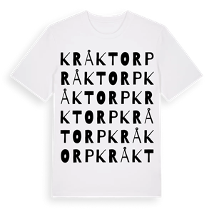 Kråktorp ordlek t-shirt – ekologisk bomull t-shirt från Pinshirt