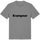 Mid Heather Gray t-shirt med Krampnor fetstil t-shirt