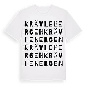 Krävlebergen ordlek t-shirt – ekologisk bomull t-shirt från Pinshirt