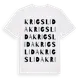 White t-shirt med Krigslida ordlek t-shirt