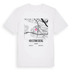 Kristineberg karta t-shirt – ekologisk bomull t-shirt från Pinshirt