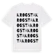 White t-shirt med Krogsta ordlek t-shirt