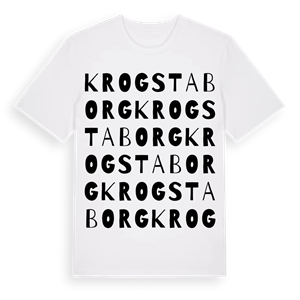 Krogstaborg ordlek t-shirt – ekologisk bomull t-shirt från Pinshirt