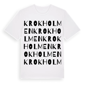 Krokholmen ordlek t-shirt – ekologisk bomull t-shirt från Pinshirt