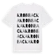 White t-shirt med Kronbacka ordlek t-shirt