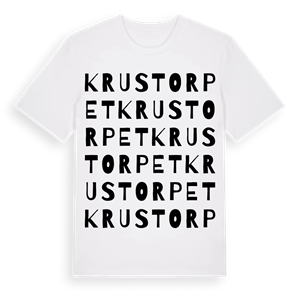Krustorpet ordlek t-shirt – ekologisk bomull t-shirt från Pinshirt